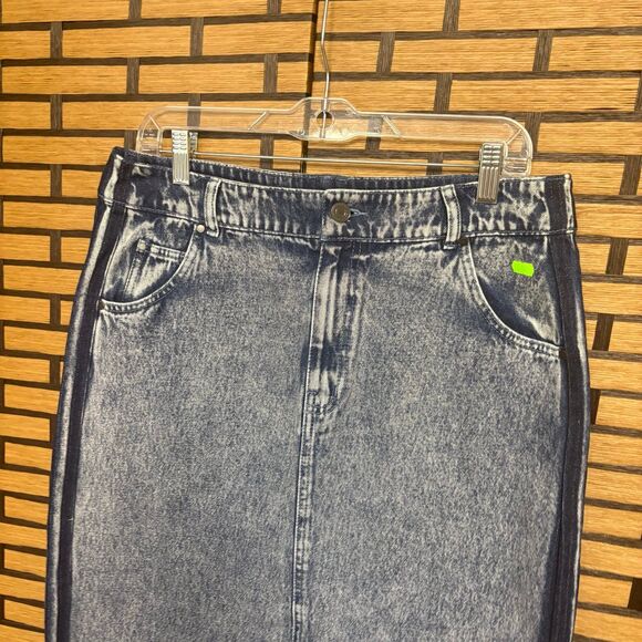 Adidas Originals KSENIASCHNAIDER Denim Maxi Skirt Size 14 - Picture 4 of 10